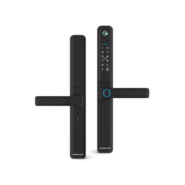 Fechadura Inteligente C/Câmara 0,3MP C/ Impr. Digital / Cartão / APP  - 35-70mm