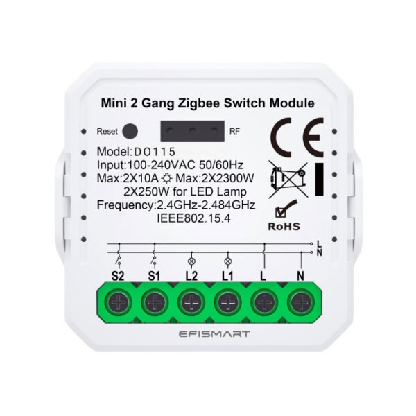Módulo Switch Interruptor ZIGBEE 2CH