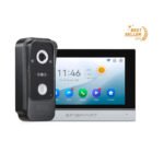 KIT 4 Fios Monitor 10” + Posto Externo 2MP C/Leitor Cartão