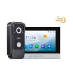 KIT 4 Fios Monitor 10” + Posto Externo 2MP C/Leitor Cartão