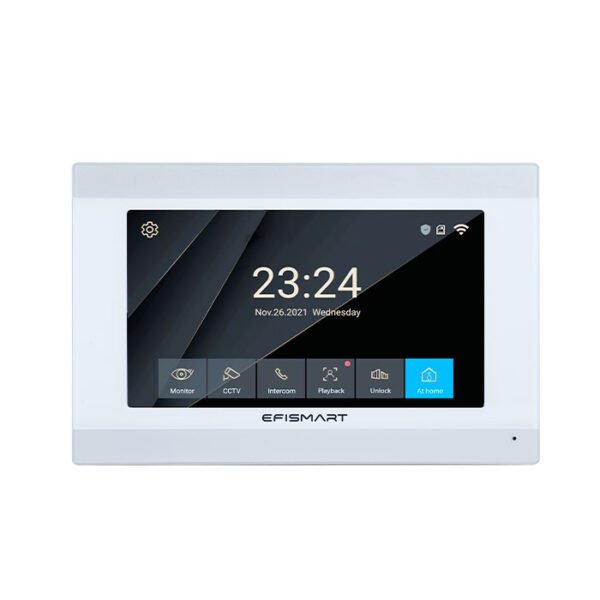 Vídeo Porteiro Monitor 2 Fios 7" WIFI Tuya Branco