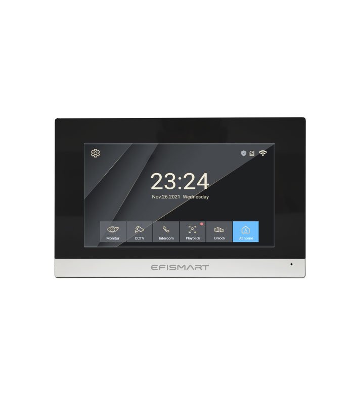 Video-Porteiro-Monitor-2-Fios-7-Polegadas-WIFI-Tuya-Preto-EFISMART-VP216-1 Vídeo Porteiro Monitor 4 Fios 7" WIFI Preto - Image 1