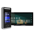 KIT POE Monitor 12" Android WIFI + Posto Externo C/Reconhecimento Facial Cartão RIFD