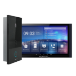 KIT POE Monitor 10" Android + Posto Externo 2MP 1 Botão Leitor Cartão RFID