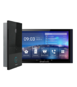 KIT POE Monitor 10" Android + Posto Externo 2MP 1 Botão Leitor Cartão RFID