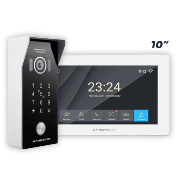 KIT POE Monitor 10'' WIFI+ Posto Externo C/Teclado / Cartão RFID WIFI