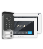 KIT 2 Fios 2x Monitores 7" WIFI + Posto Externo 2MP C/Teclado / Cartão RFID 2 Botões