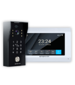 KIT 2 Fios Monitor 7" + Posto Externo C/Teclado / Cartão RIFD / Impre. Digital WIFI