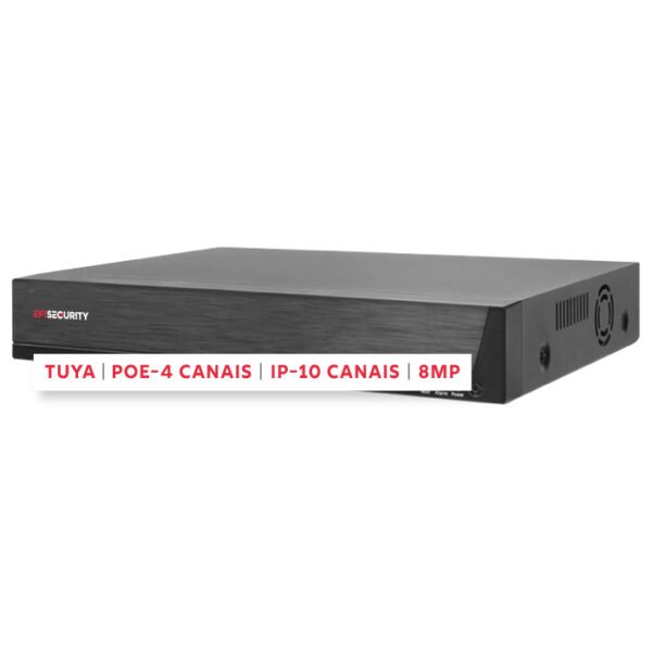 Gravador NVR POE 4CH + IP 10CH 4K | Tuya