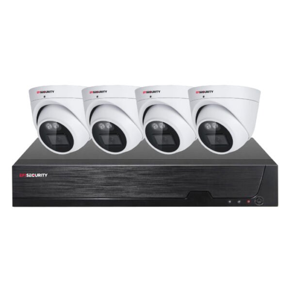 Sistema CCTV AHD - 4x Câmara Dome 5MP + Gravador AHD/IP 8CH 5MP