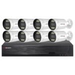 Sistema CCTV AHD – 8x Câmara Bullet 5MP + Gravador AHD/IP 8CH 5MP