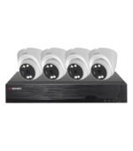 Sistema CCTV POE - 4x Câmara Dome 4MP C/Deteção Movimento/Visão Nocturna + Gravador 4CH/IP 10CH 4K | Tuya