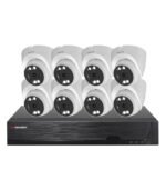 Sistema CCTV POE - 8x Câmara Dome 4MP C/Deteção Movimento/Visão Nocturna + Gravador 8CH 4K | Tuya