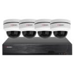 Sistema CCTV POE - 4x Câmara Dome 4K C/Zoom Óptico 4x + Gravador POE 4CH/IP 10CH 4K | XMEye PRO
