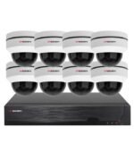 Sistema CCTV POE - 8x Câmara Dome 4K C/Zoom Óptico 4x + Gravador 8CH 4K | XMEye PRO