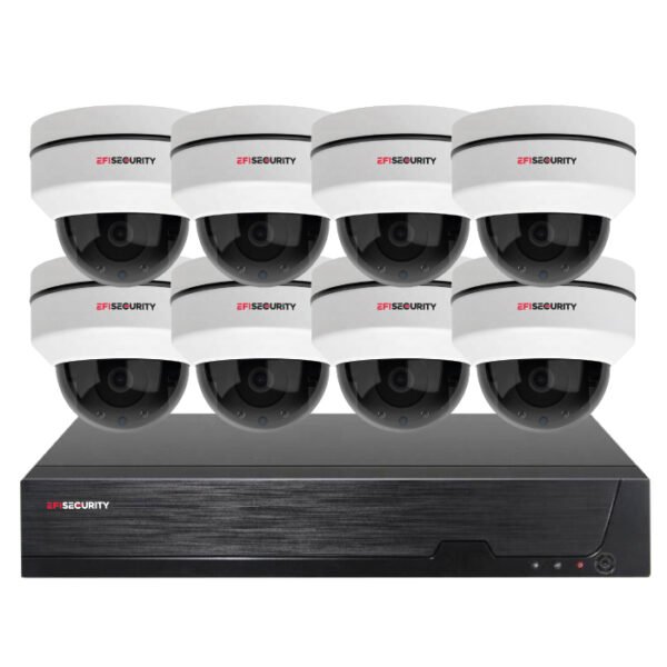 Sistema CCTV POE - 8x Câmara Dome 4K C/Zoom Óptico 4x + Gravador 8CH 4K | XMEye PRO