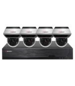 Sistema CCTV POE - 4x Câmara Dome 6MP C/Zoom Óptico 5x/Detecção/AI Track + Gravador POE 4CH/IP 10CH 4K | XMEye PRO