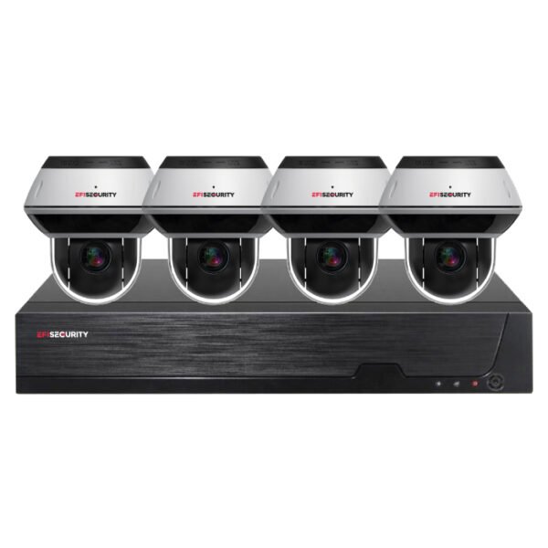 Sistema CCTV POE - 4x Câmara Dome 6MP C/Zoom Óptico 5x/Detecção/AI Track + Gravador POE 4CH/IP 10CH 4K | XMEye PRO