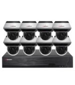 Sistema CCTV POE - 8x Câmara Dome 6MP C/Zoom Óptico 5x/Detecção/AI Track + Gravador 8CH 4K | XMEye PRO
