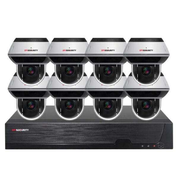 Sistema CCTV POE - 8x Câmara Dome 6MP C/Zoom Óptico 5x/Detecção/AI Track + Gravador 8CH 4K | XMEye PRO