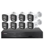 Sistema CCTV POE - 8x Câmara Bullet 4K C/Visão Nocturna AI/Rec. Facial + Gravador 8CH 4K | XMEye PRO