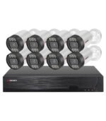 Sistema CCTV POE - 8x Bullet 5MP C/Visão Nocturna/Deteção Movimento + Gravador 8CH 4K | XMEye PRO