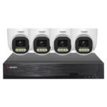 Sistema CCTV POE - 4x Dome 4K C/Detecão AI/Visão Nocturna + Gravador 4CH + IP 10CH 4K | XMEye PRO