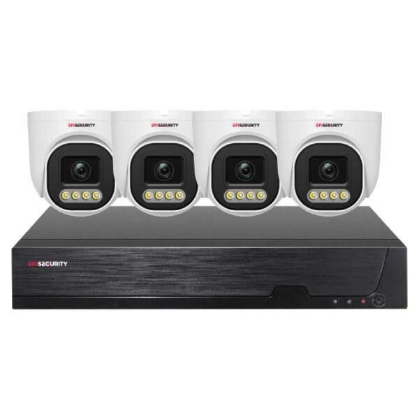 Sistema CCTV POE - 4x Dome 4K C/Detecão AI/Visão Nocturna + Gravador 4CH + IP 10CH 4K | XMEye PRO