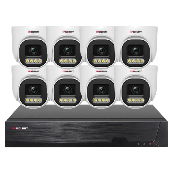 Sistema CCTV POE - 8x Dome 4K C/Detecão AI/Visão Nocturna + Gravador 8CH 4K | XMEye PRO