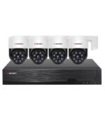 Sistema CCTV POE - 4x Câmara PTZ 6MP C/AI Track/Visão Nocturna + Gravador POE 4CH/IP 10CH 4K | Tuya