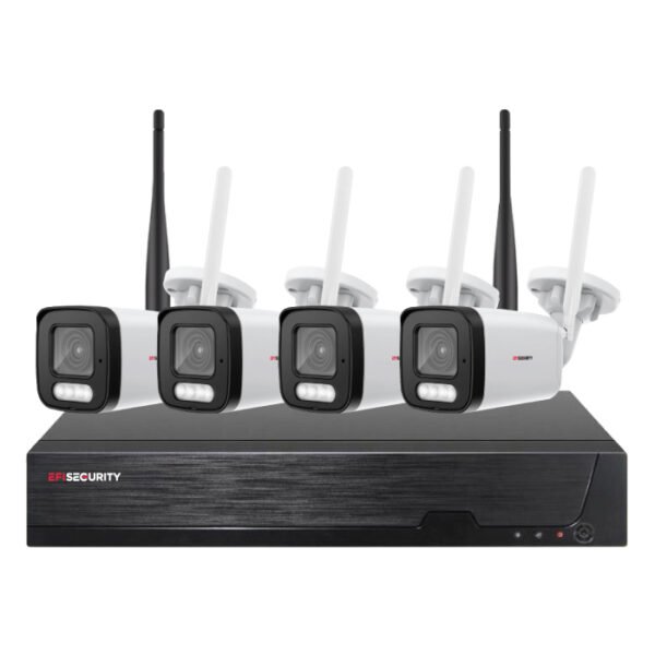 Sistema CCTV WIFI - 4x Câmara Bullet 5MP C/Visão Nocturna/X-Vision + Gravador 10CH 5MP | Tuya