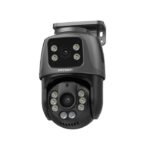 Câmara Vigilância PTZ POE 6MP Dupla Lente C/AI Track + Visão Nocturna + Detecção Humanos + X-Vision | ICSee